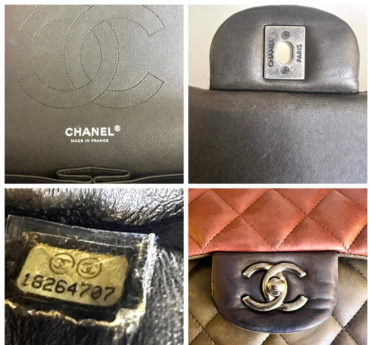 Chanel 13A Edinburgh TriColor Quilted Lambskin Jumbo Classic Double Flap Bag