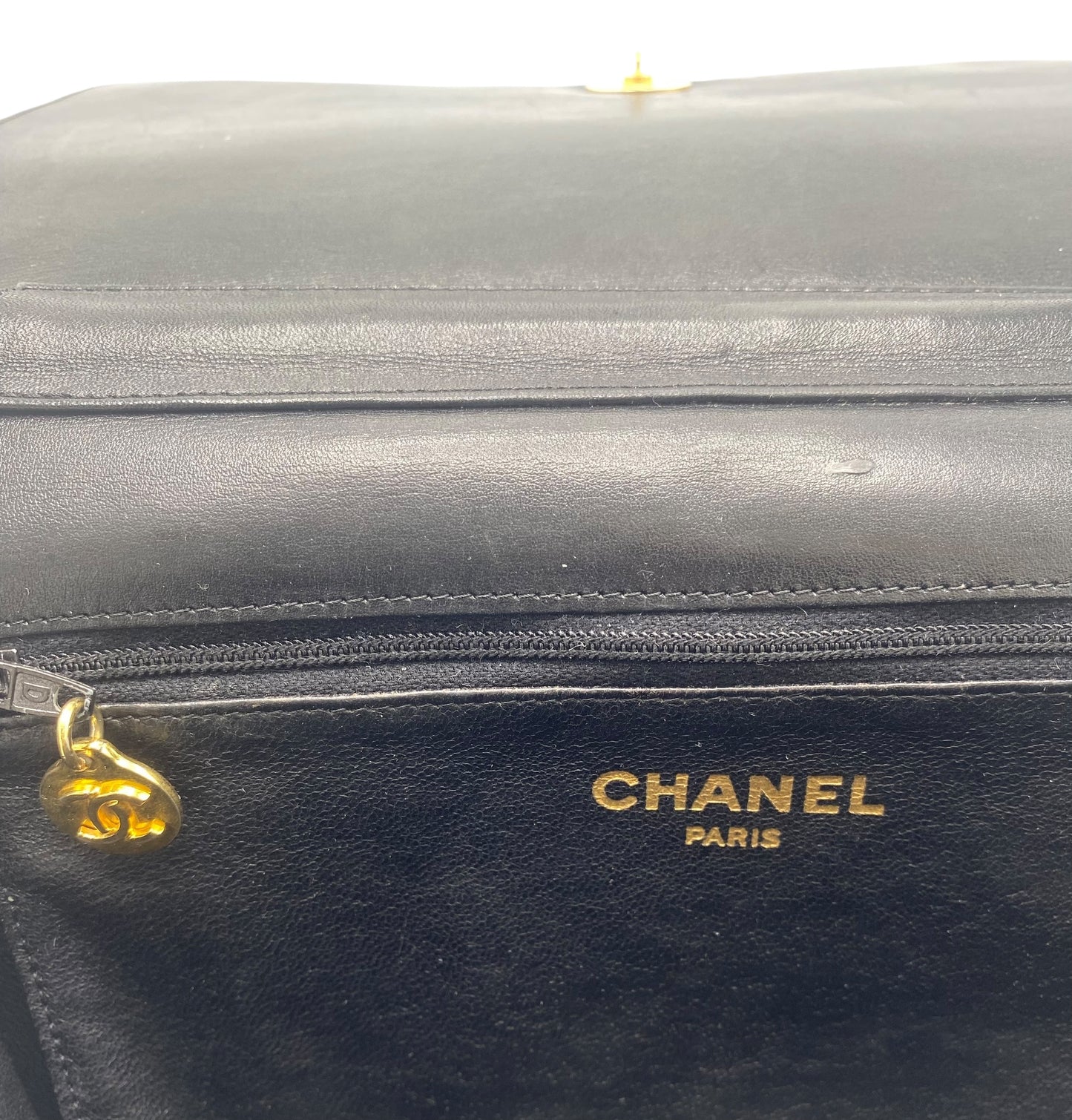 RARE Vintage 1984 Chanel Black Croc Flap Bag 24K Gold Hardware
