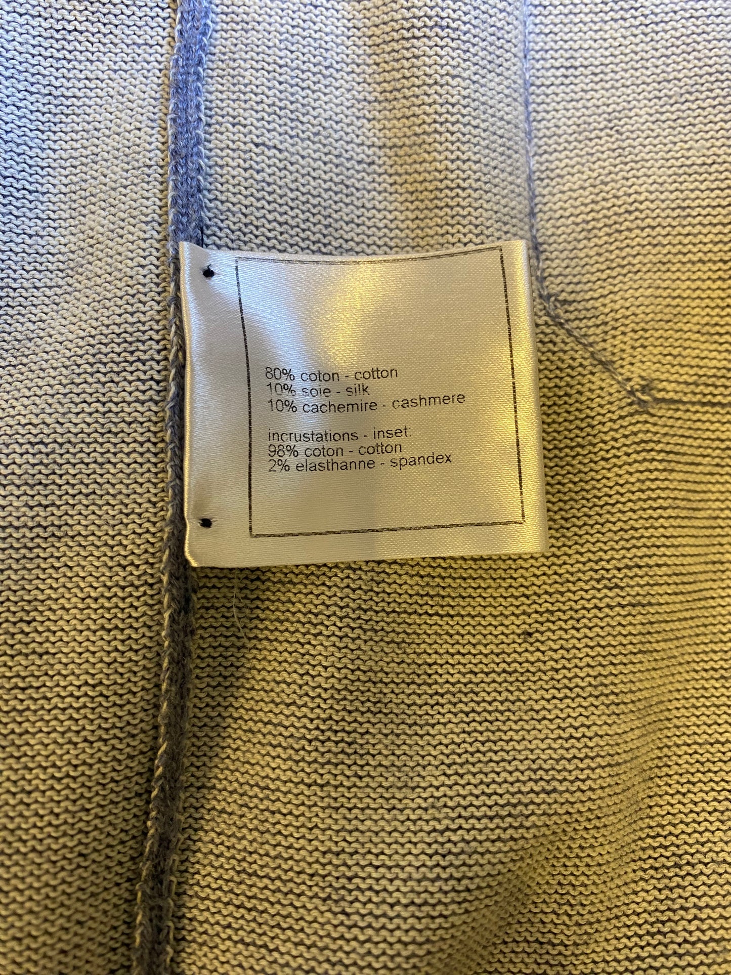 Chanel 07P Spring Blue Denim Trim Chain Link Cardigan Jacket Size FR 40/42
