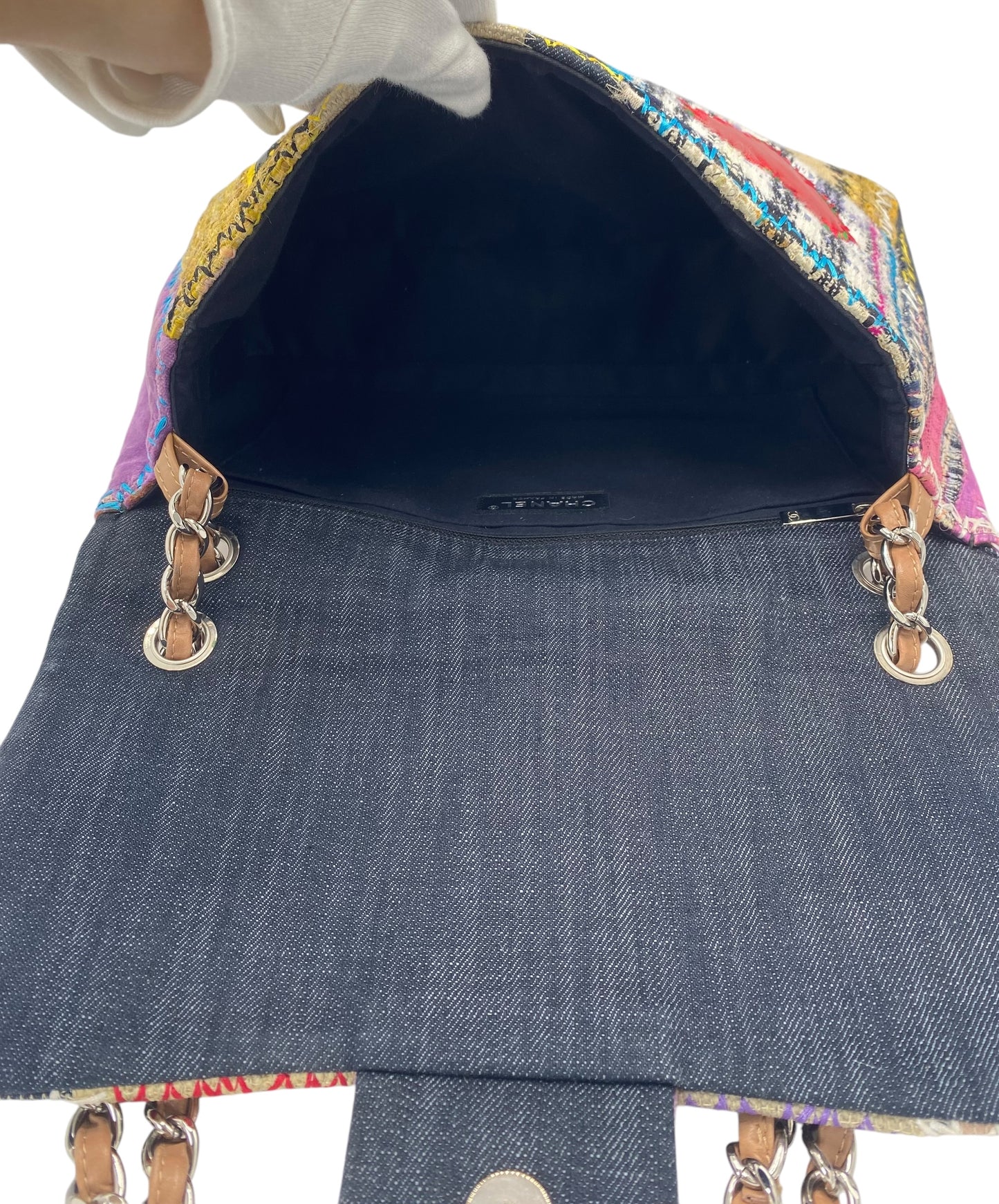 Chanel 2011 Jumbo Patchwork Multicolor Classic Flap Bag