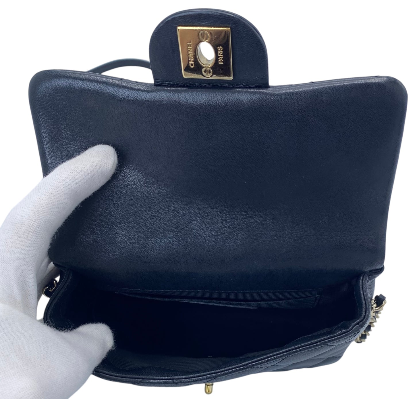 Chanel 2020 My Precious Pearls Black Lambskin Quilted Small Flap Bag GHW