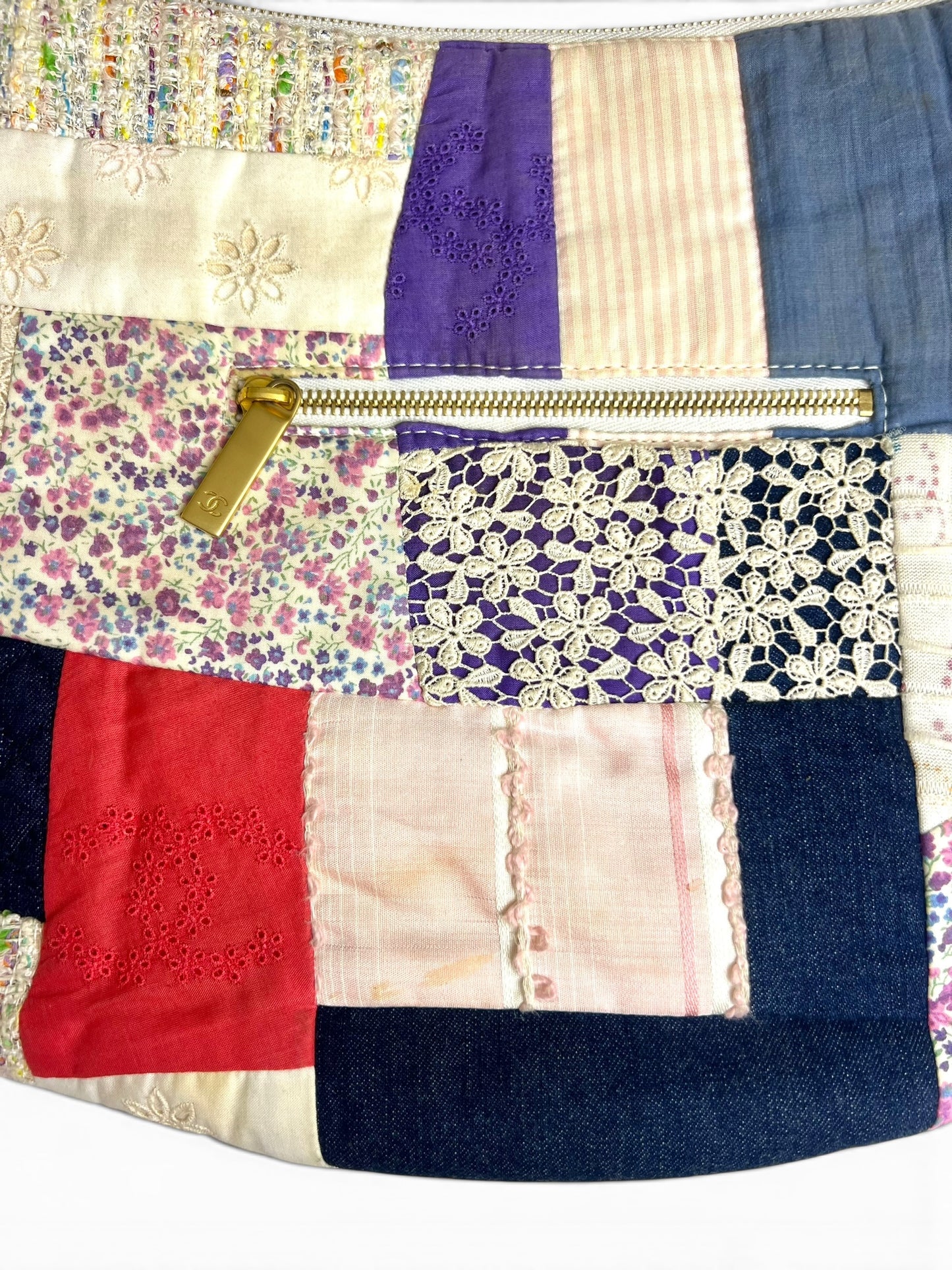 ULTRA RARE CHANEL 06P RUNWAY MULTICOLOR PATCHWORK TOTE HOBO BAG