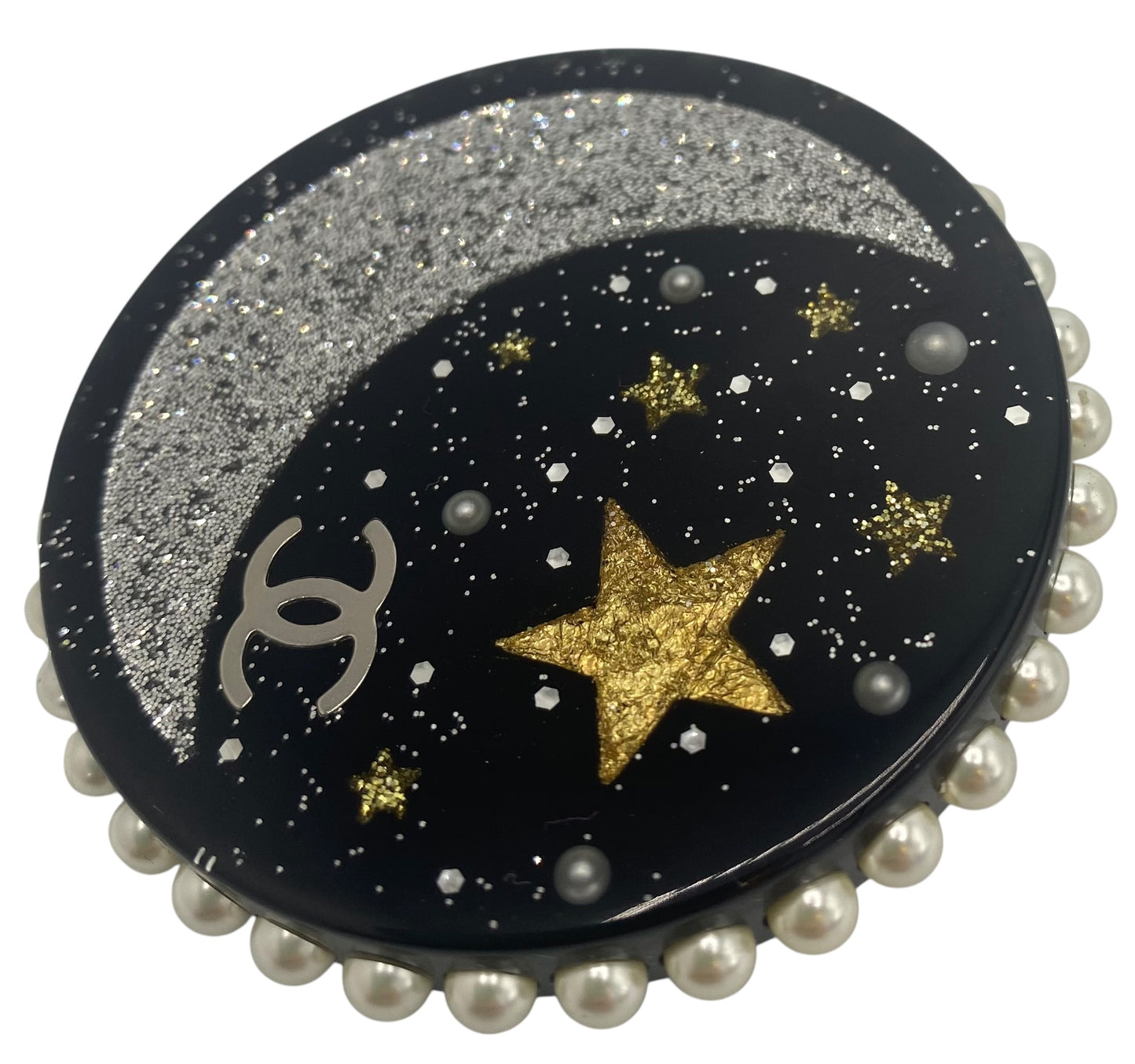 CHANEL 2017 LARGE MOON AND STAR BROOCH