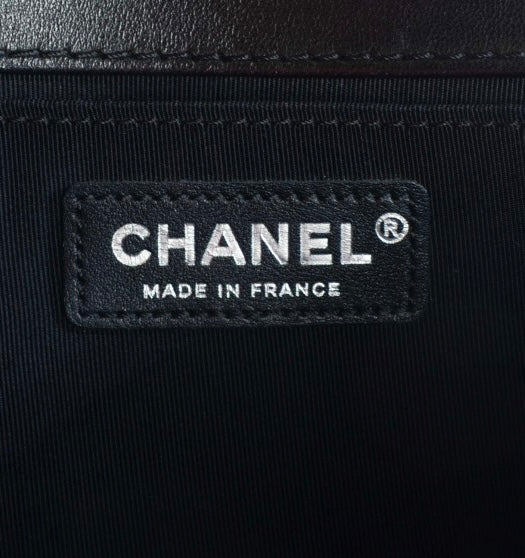 Chanel 13A Paris Edinburgh Black Lambskin Old Medium Embossed Celtic Knot Boy Flap Bag