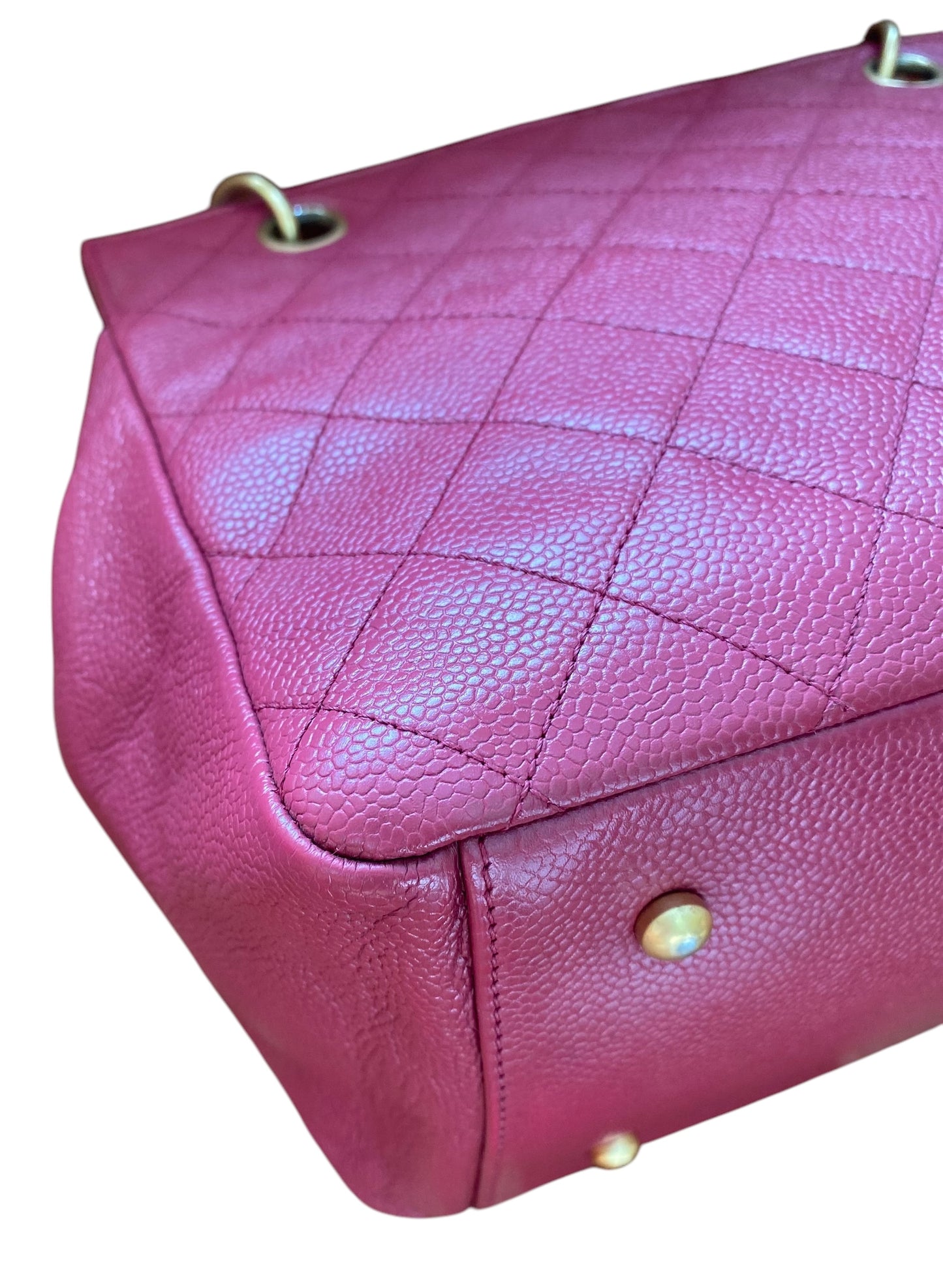 Chanel PPT Pink Raspberry Quilted Caviar Leather Petite Timeless Shopping Tote Bag