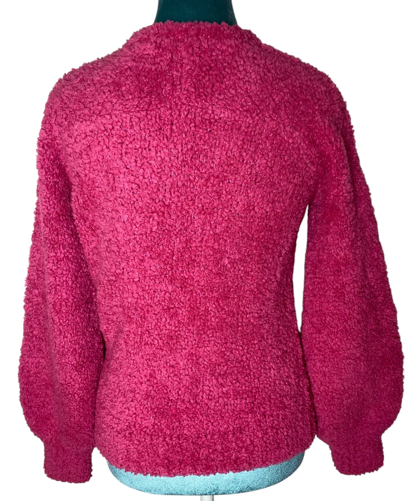 Chanel 19A Pink CC Teddy Sweater Wool Jumper FR 34