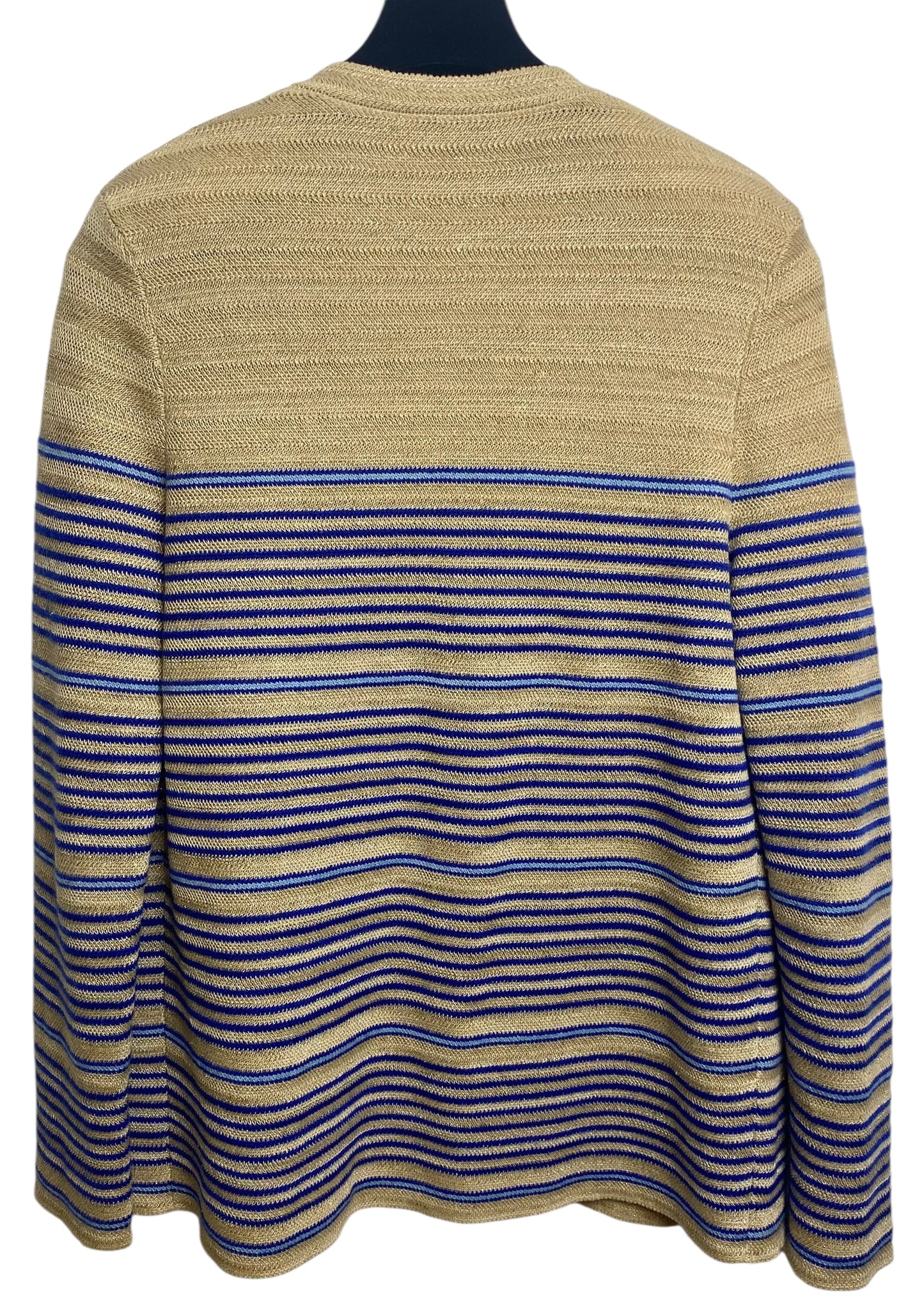 Chanel 19C La Pausa Striped Cardigan Jacket Skirt SET FR 42/44