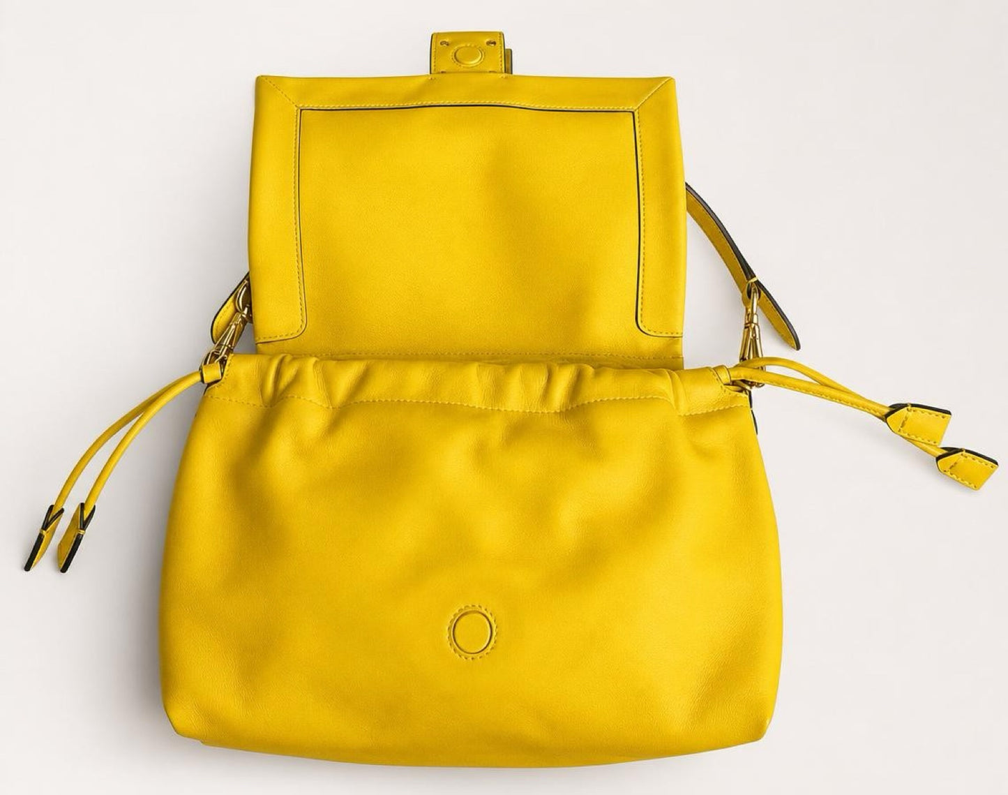 FENDI 2026 Medium Mamma Baguette Yellow Nappa Leather Bag