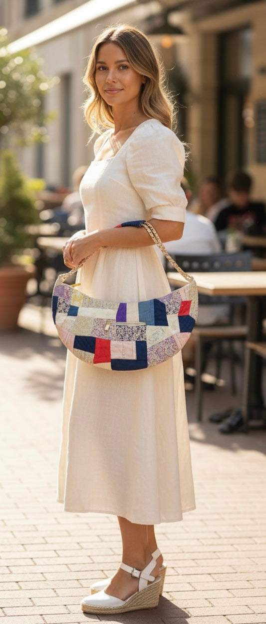 ULTRA RARE CHANEL 06P RUNWAY MULTICOLOR PATCHWORK TOTE HOBO BAG