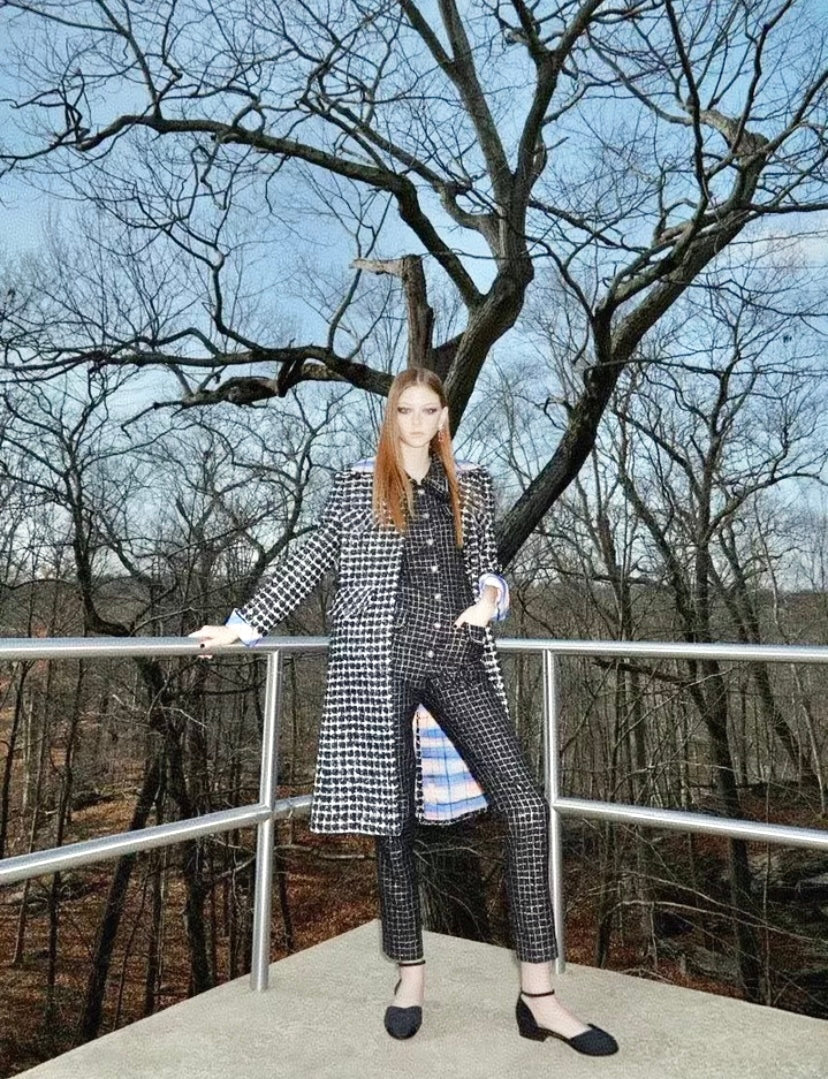 Chanel 20S Black Metallic Silver Iridescent One Piece Jumpsuit FR 38