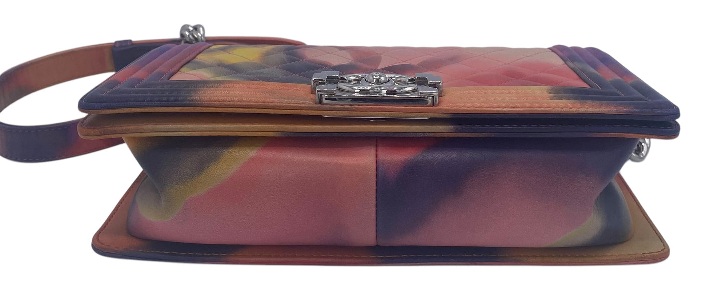Chanel 15P Limited Edition ‘Flower Power’ Medium Lambskin Boy Flap Bag