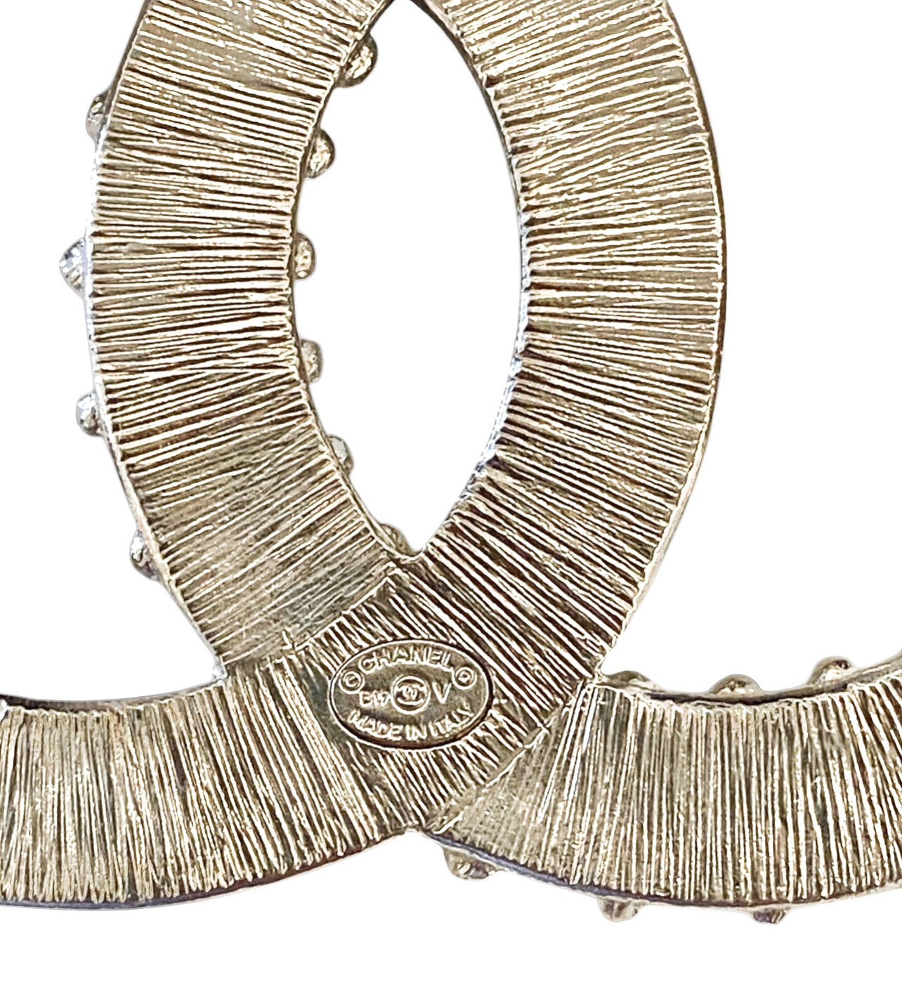 Chanel 2019 Large CC Silver Crystal Baguette Swarovski Brooch