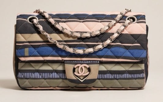 Chanel 09C Ocean Drive Pink Heart Small Classic Single Flap Bag