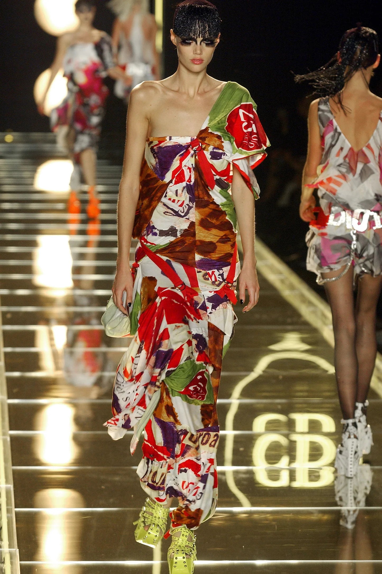 DIOR John Galliano Limited Edition Vintage Victim Crystal Small Saddle Bag