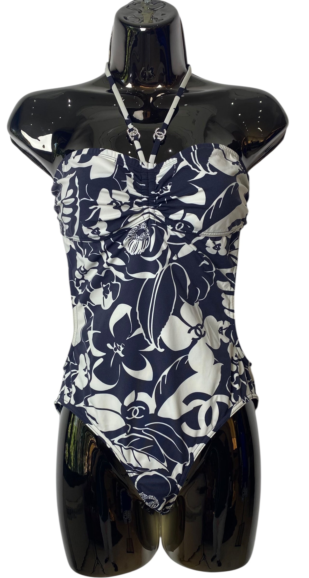 Chanel 2021 Coco Beach Swimsuit and Shorts SET FR 38/40