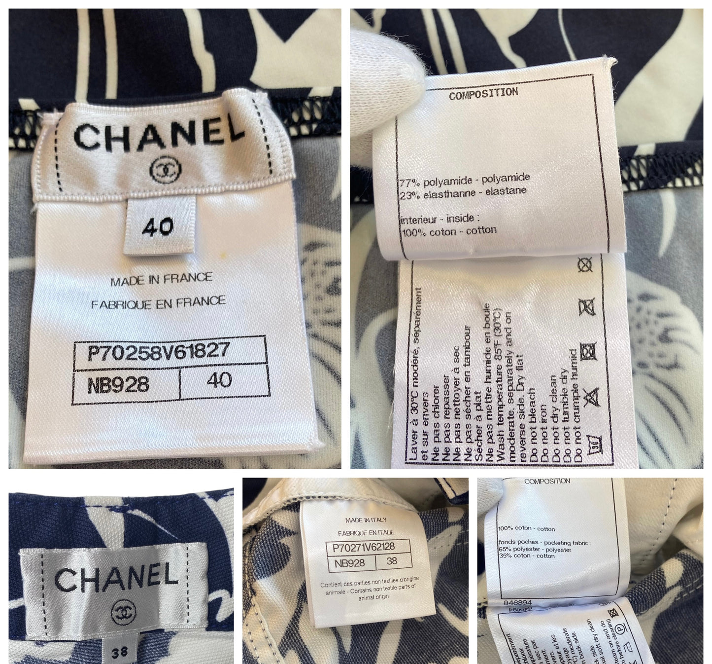 Chanel 2021 Coco Beach Swimsuit and Shorts SET FR 38/40