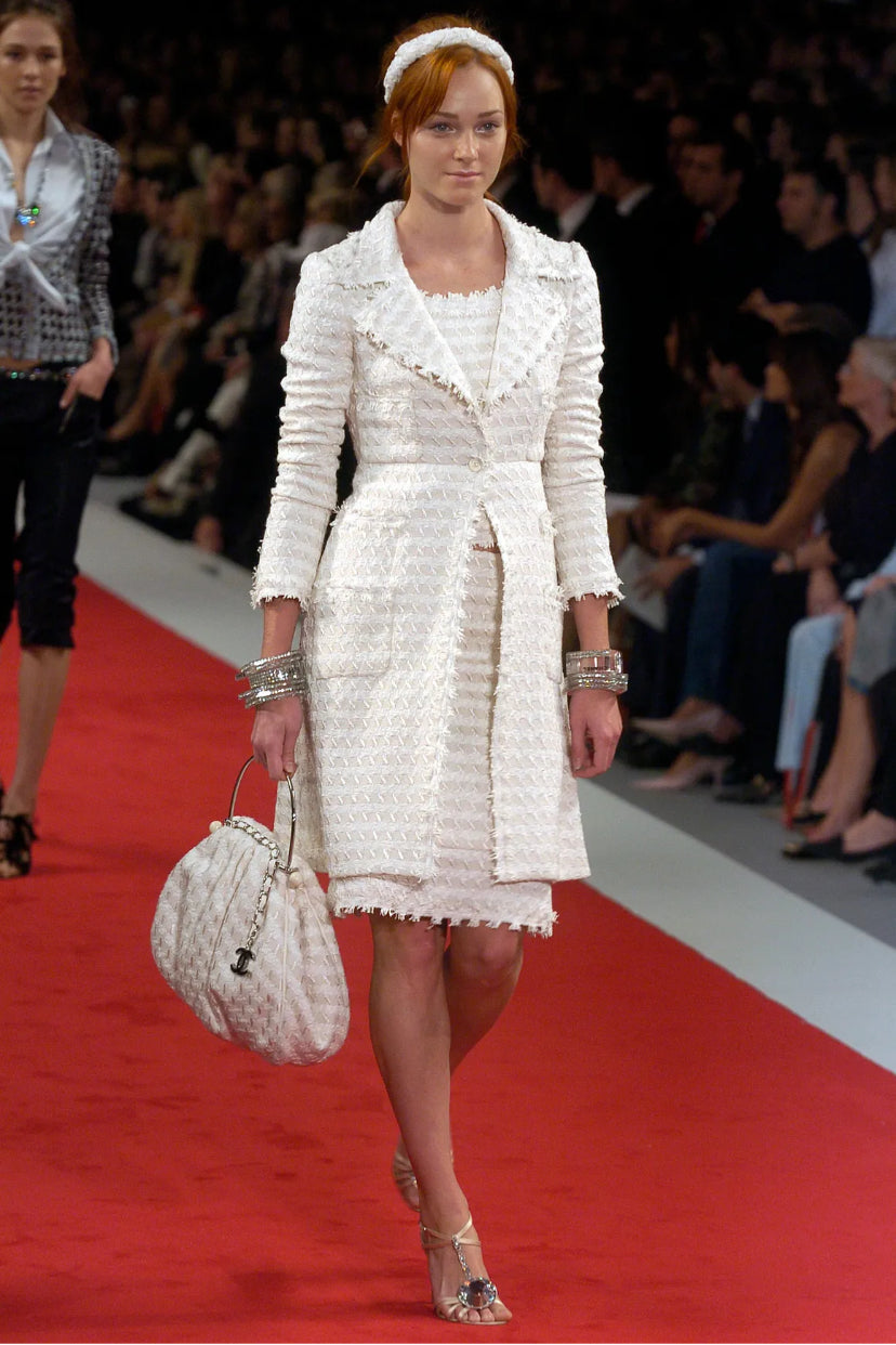 Rare Chanel 05P Runway Tweed Top Handle Basket Bag