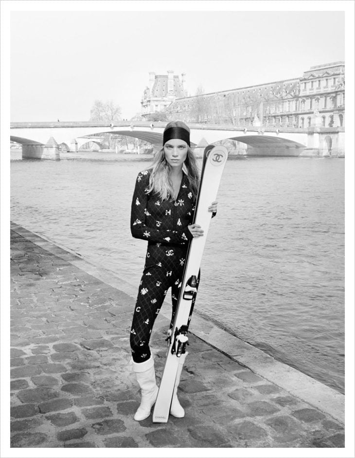 Chanel 2019 Coco Niege Après-ski Ski Motif Leggings Pants FR 38
