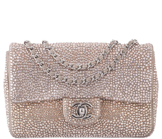 Chanel 2015 Swarovski Crystals Mini Square Classic Flap Bag