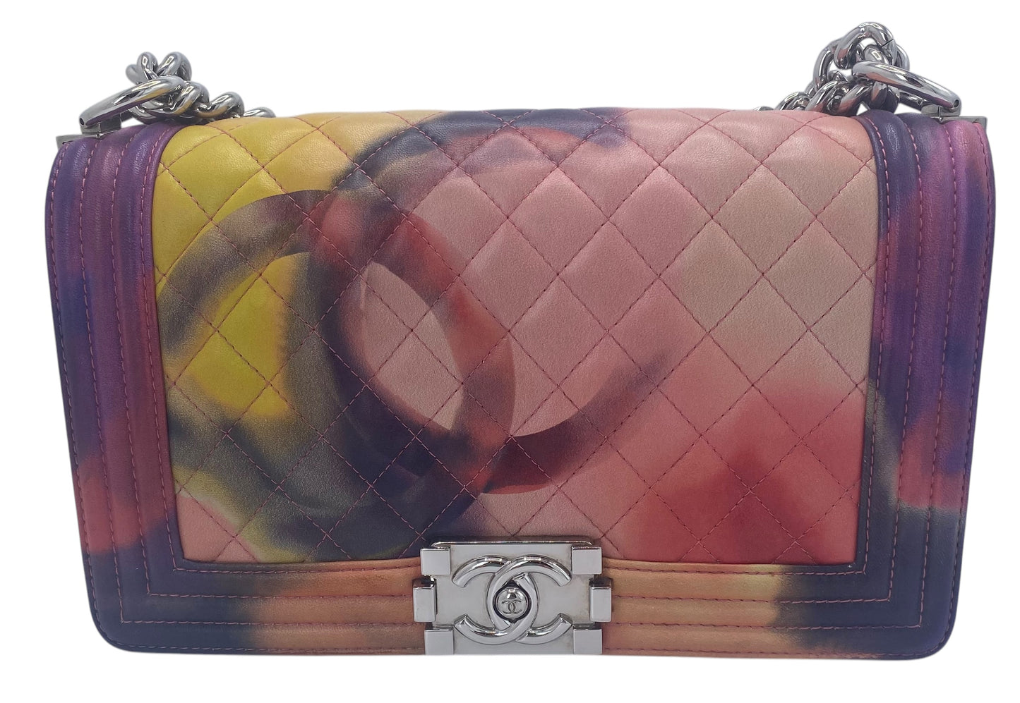 Chanel 15P Limited Edition ‘Flower Power’ Medium Lambskin Boy Flap Bag