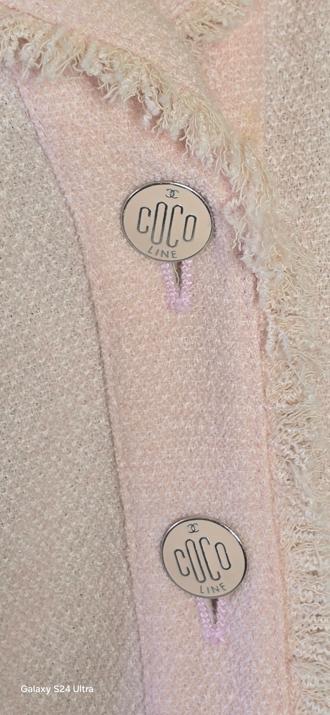 Chanel 2008 Runway Coco Line Pink Wool Boucle Short Sleeve Top Blouse Jacket FR 36