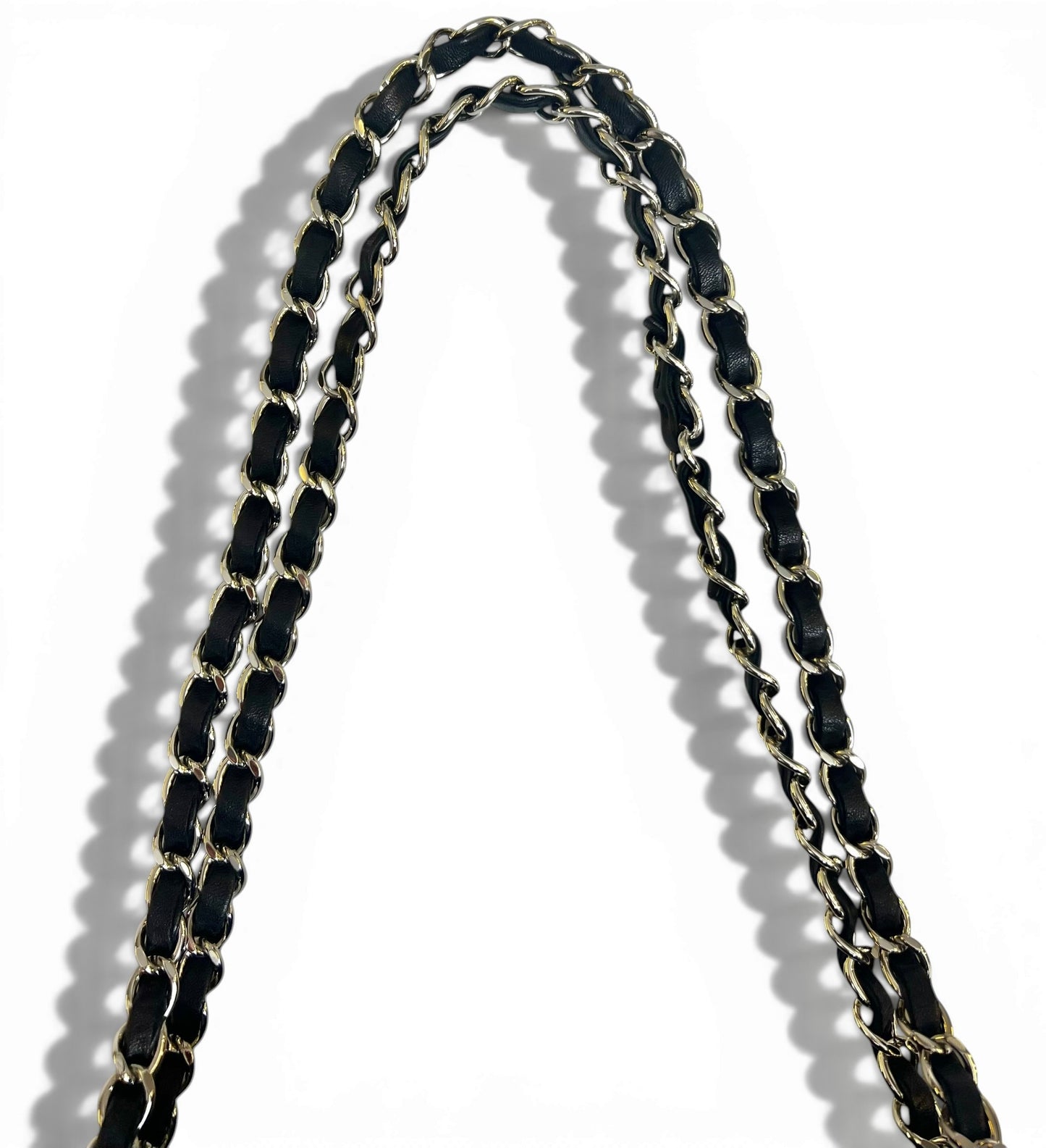 Chanel 13P Runway Blue Black Jersey Classic Medium Single Flap Bag SHW