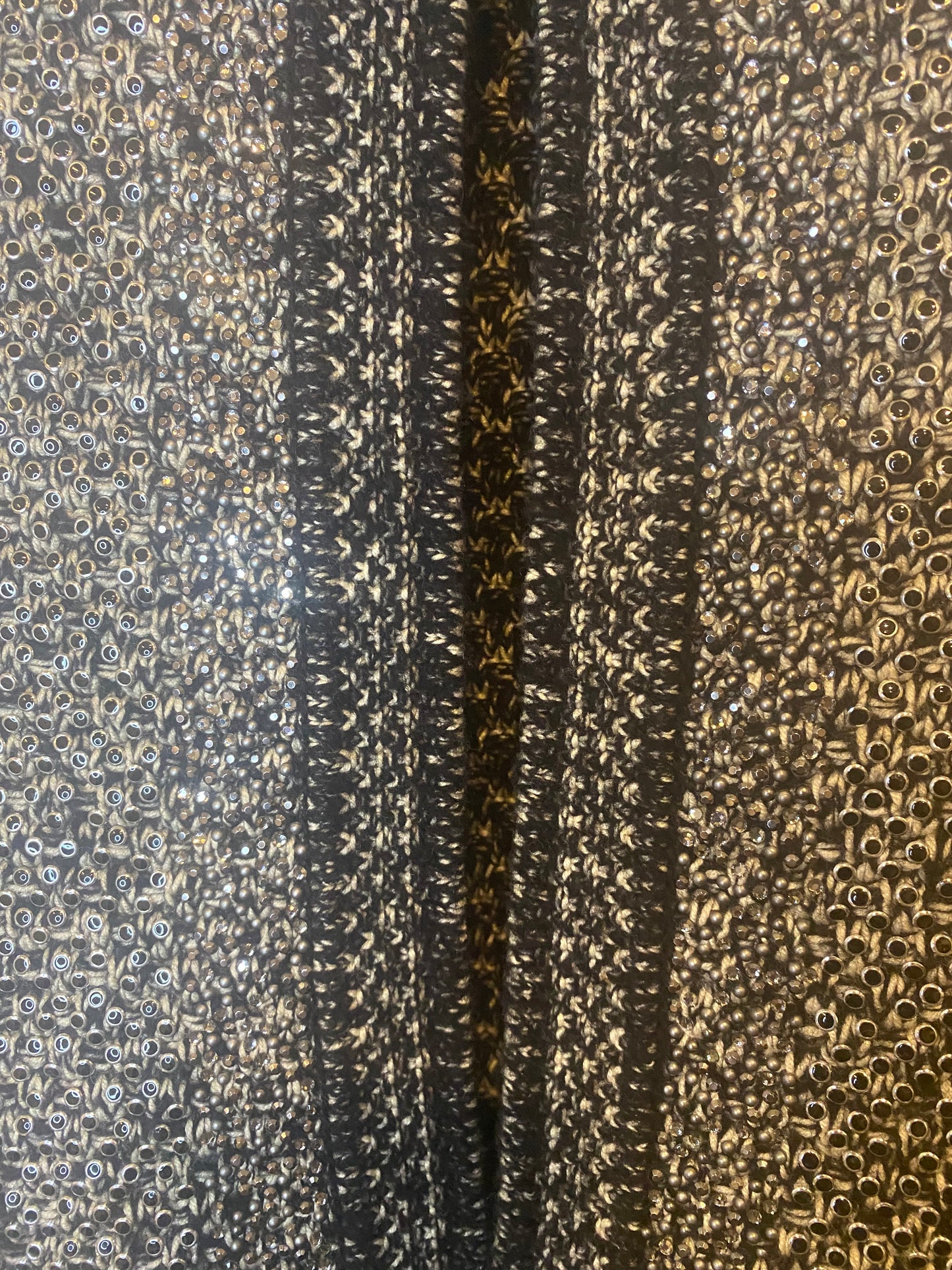Chanel 11A Tweed Cashmere Swarovski Crystals Cardigan Sweater FR 34