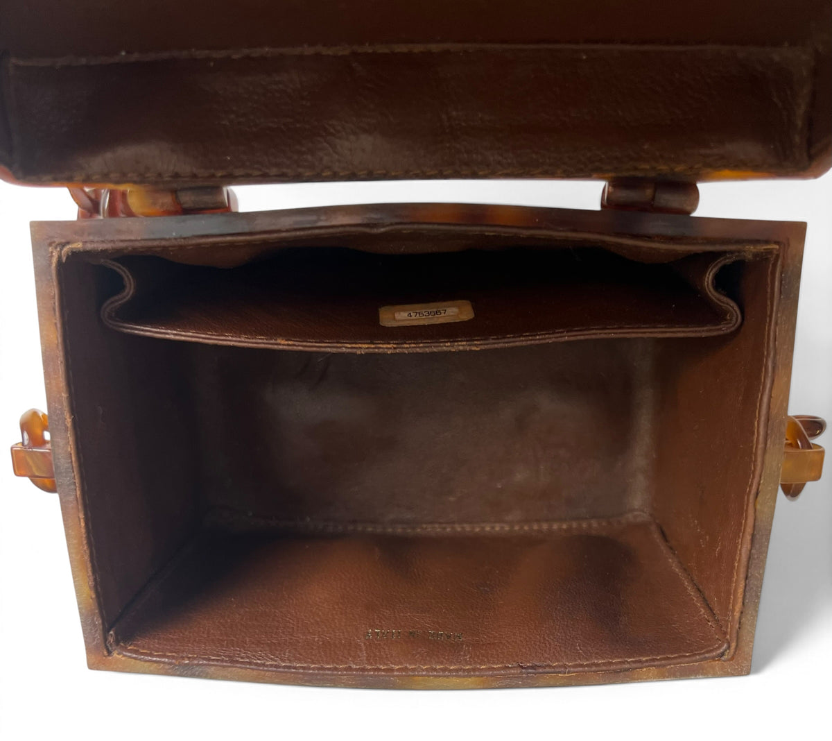 EXTRA RARE Vintage Chanel 1994-1996 Tortoiseshell Plexiglass Mini Box Vanity Bag