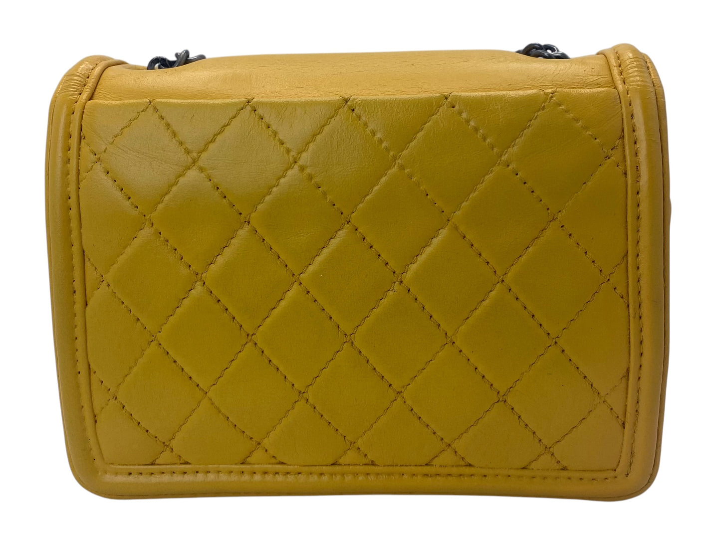 Chanel 13A Yellow Lambskin Boy Brick Lego Plexiglass Flap Bag