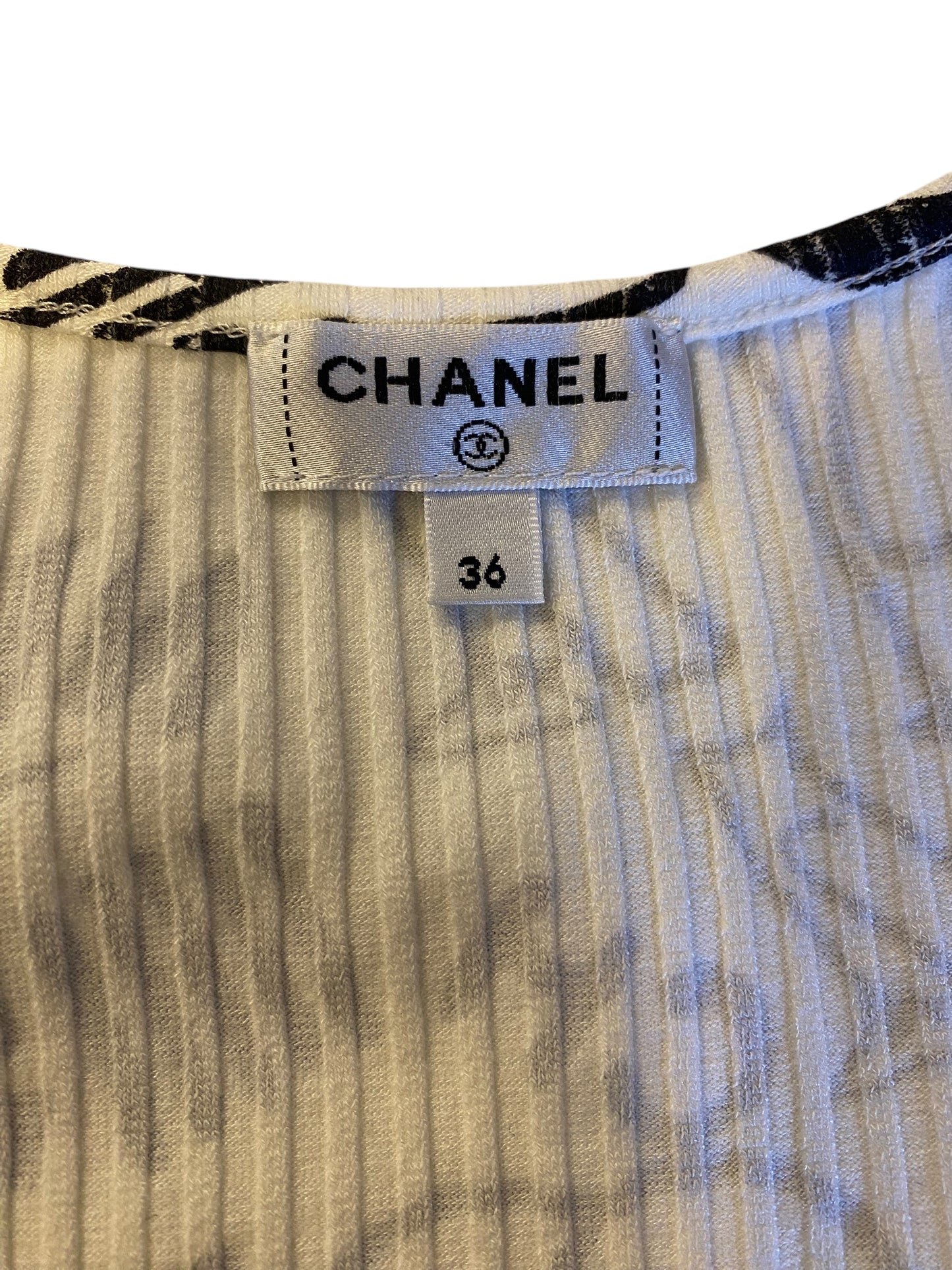 Chanel 19A Paris-New York Egypt Graffiti Tank Top Size FR 36