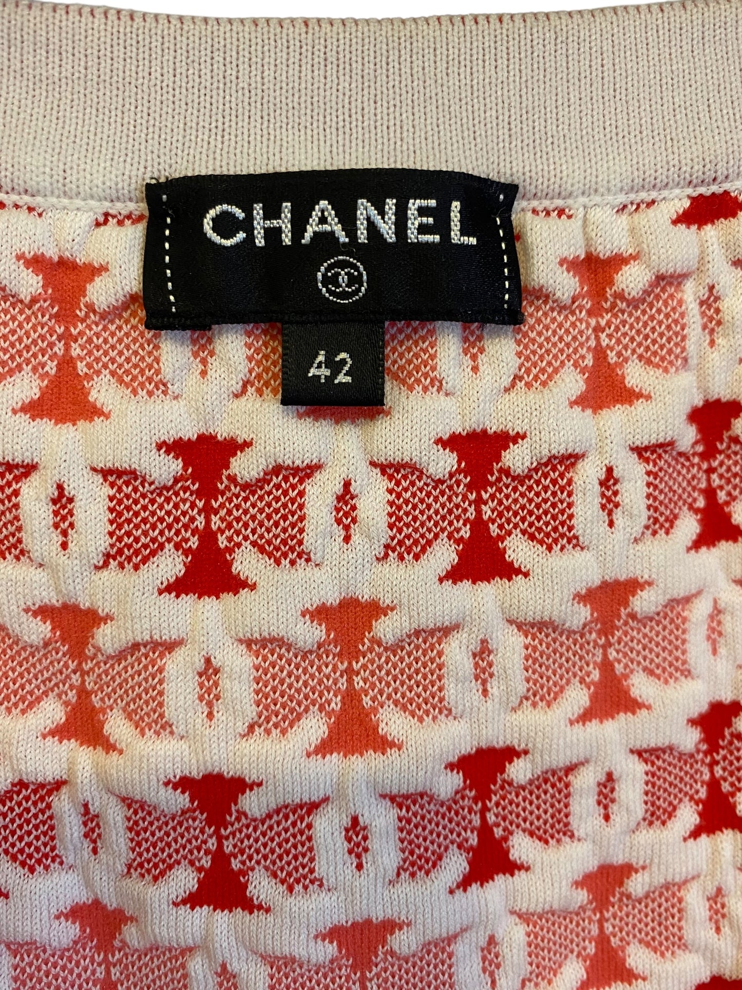 Chanel 19P CC Logo Sleeveless Crop Top Blouse FR 42
