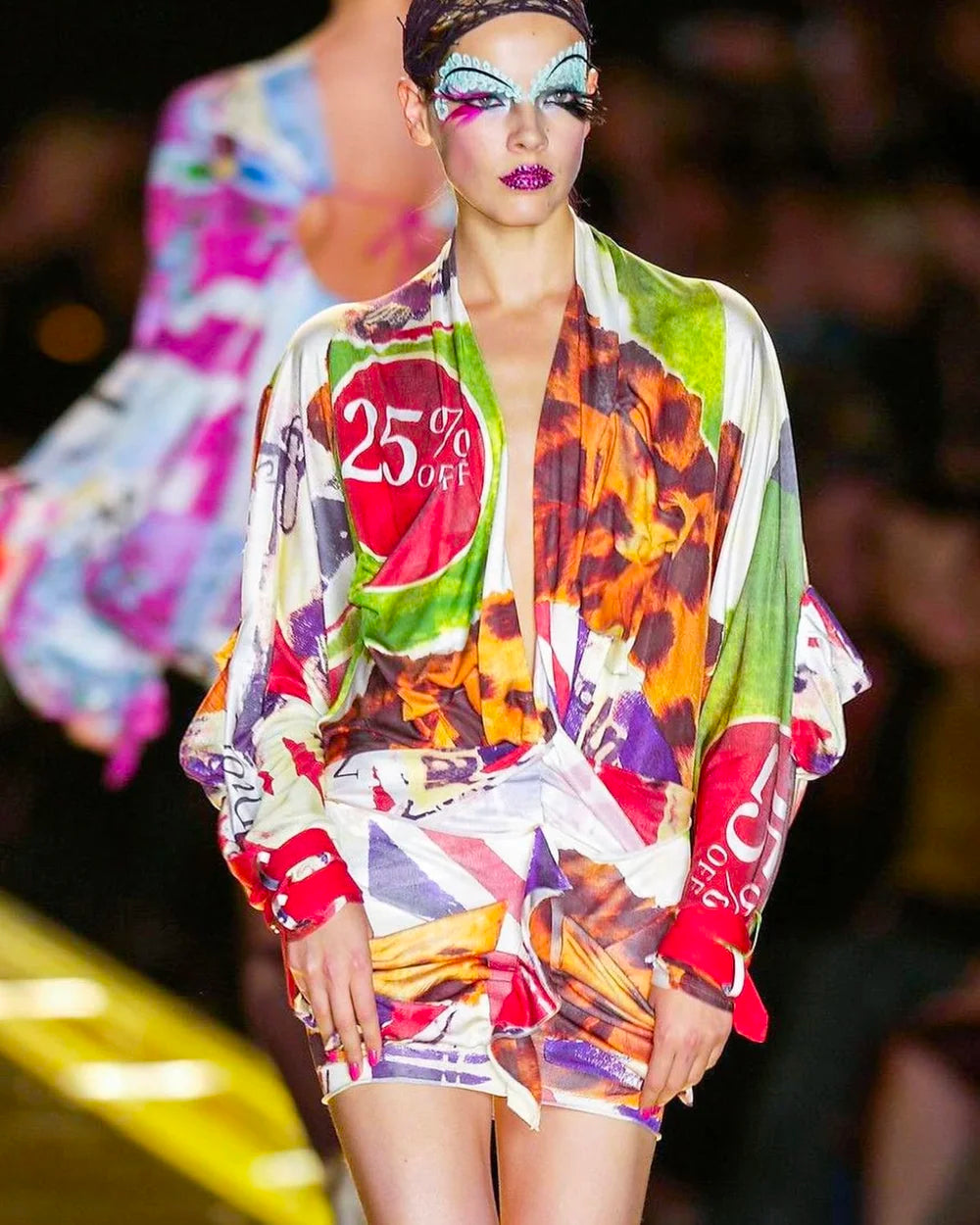 DIOR John Galliano Limited Edition Vintage Victim Crystal Small Saddle Bag