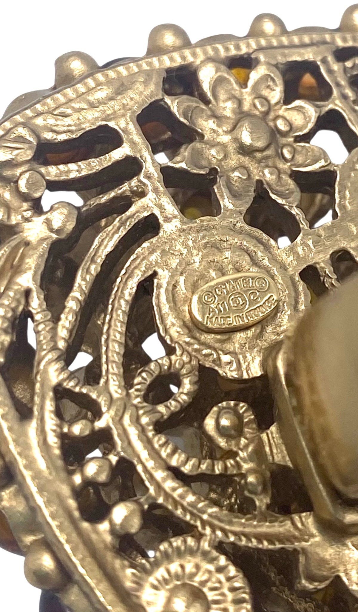 Rare XL 11C Saint Tropez Runway Gripoix Statement Ring Size US 6 EU 52