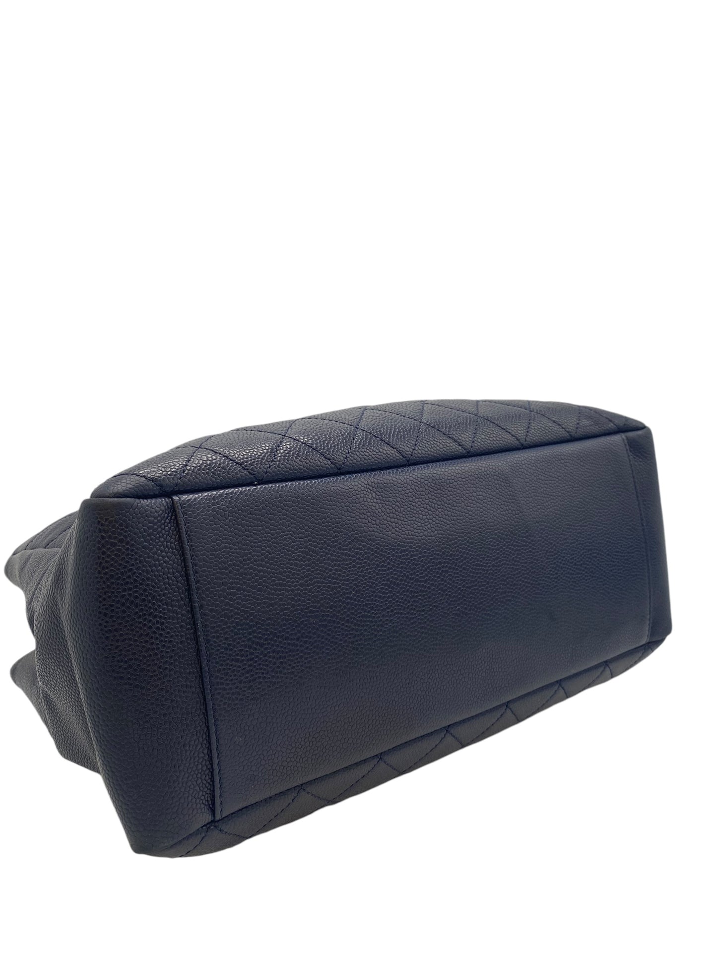 Chanel Dark Navy Blue Caviar GST Grand Shopping Tote Gold Hardware GHW