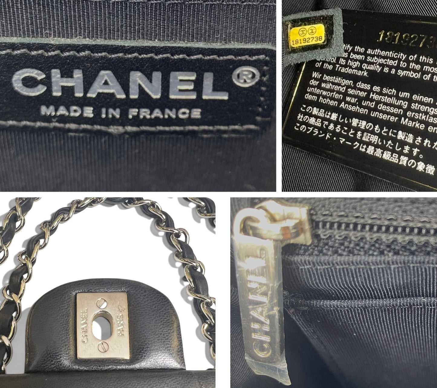 Chanel 13P Runway Blue Black Jersey Classic Medium Single Flap Bag SHW