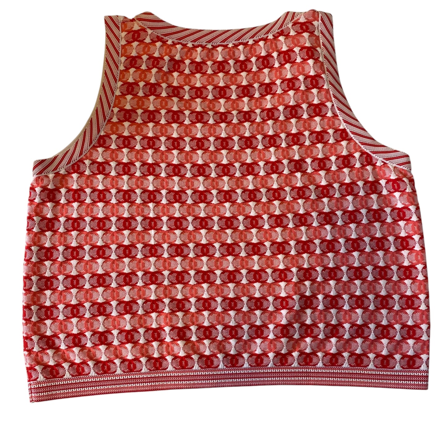 Chanel 19P CC Logo Sleeveless Crop Top Blouse FR 42