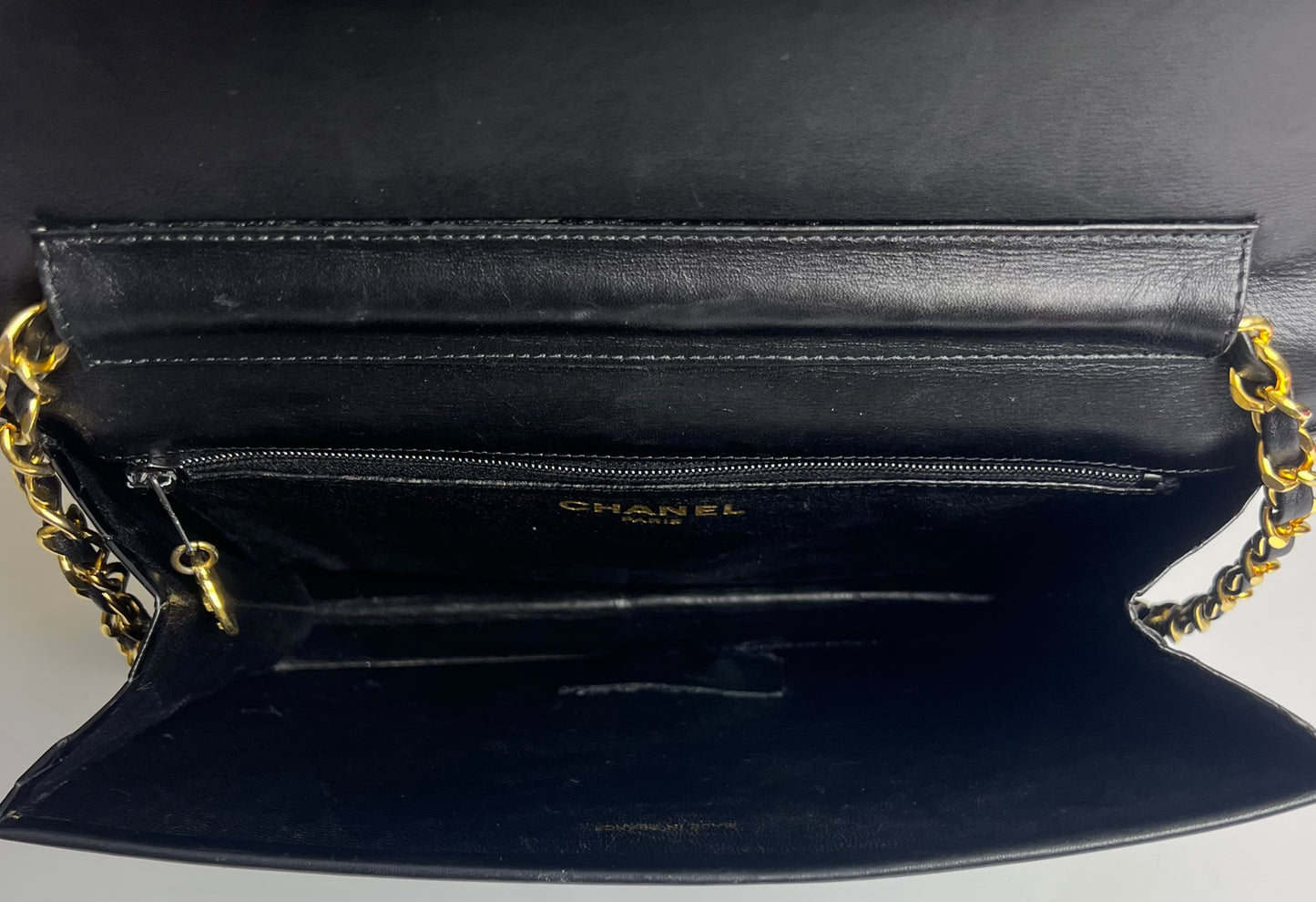 ULTRA RARE Vintage 1984 Chanel Black Crocodile Flap Bag 24K Gold Hardware