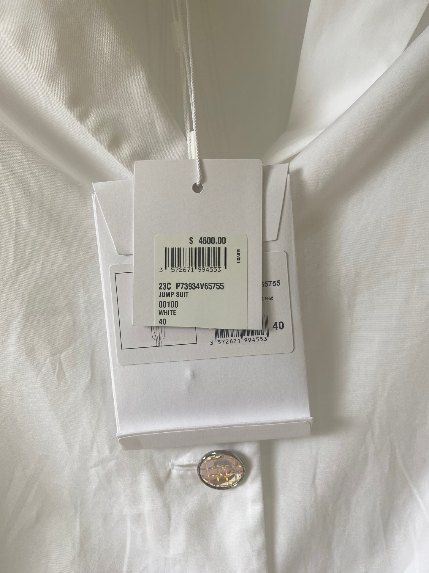 NWT Chanel 23C Monte-Carlo Runway Long Tuxedo Dress Shirt Blouse FR 40