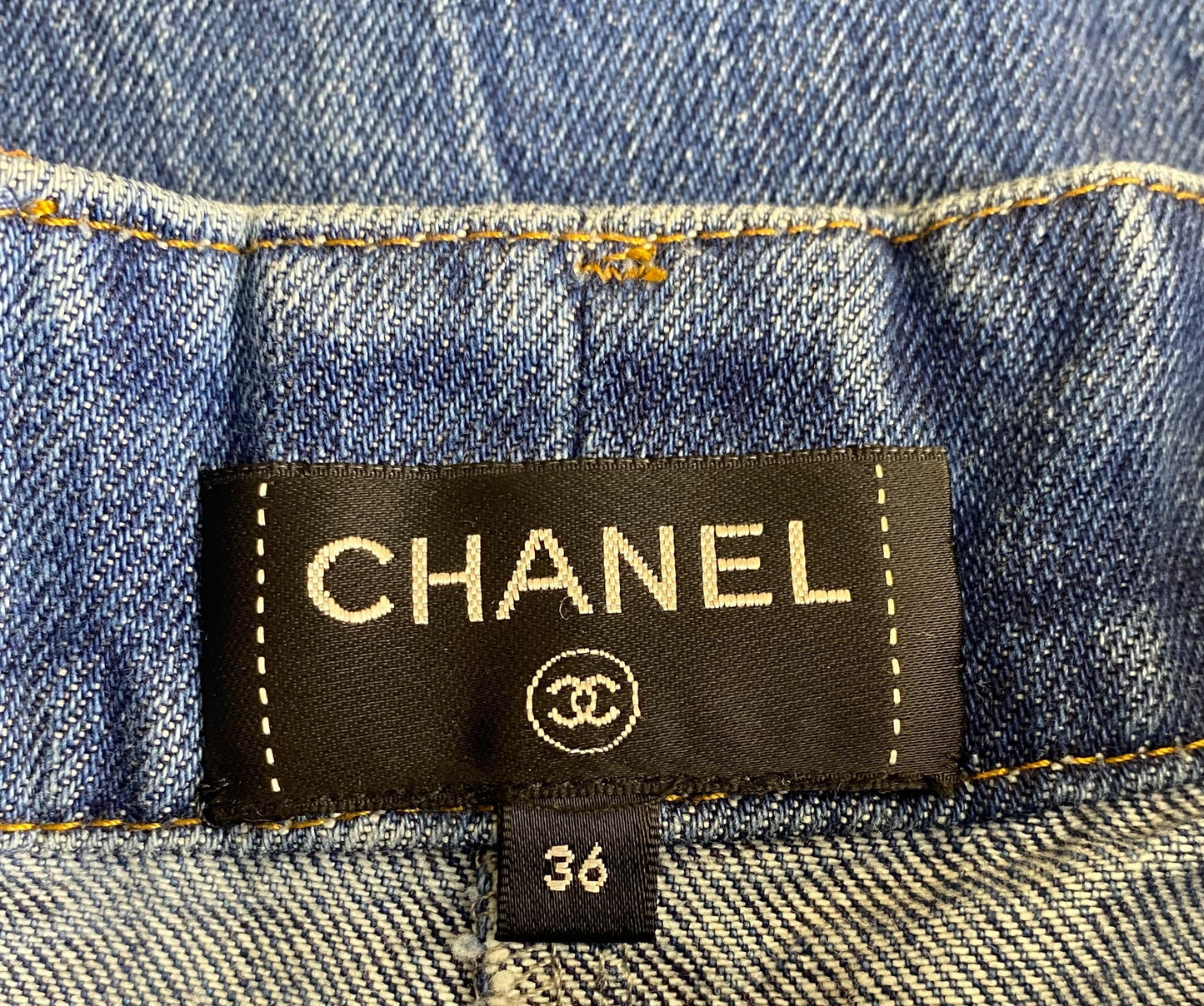 Chanel 19P Sand By The Sea Wide Leg Blue Jeans FR 36