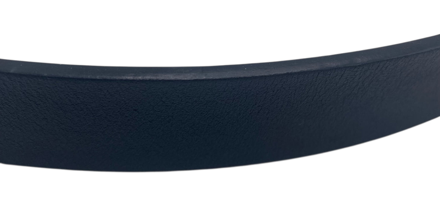 Chanel 14A Paris Dallas Black Leather Belt Size 95/38
