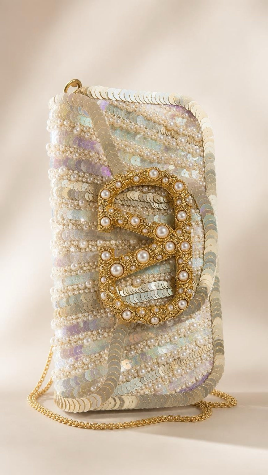 Valentino Garavani 2026 Locò Small Multicolor Embroidered Jewel V Logo Shoulder Bag