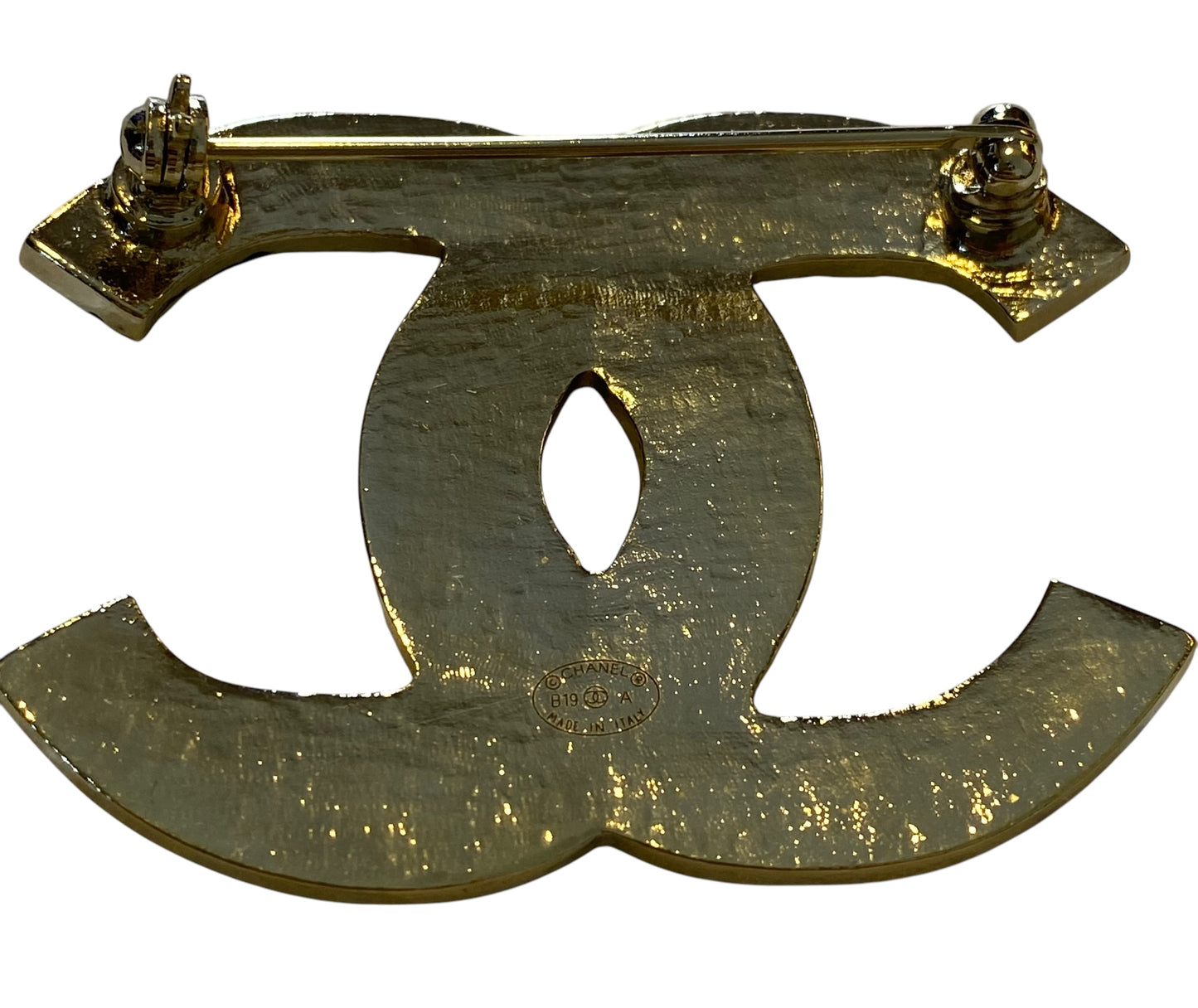 Chanel 19A Paris New York Egyptian Collection Green Gold CC Brooch