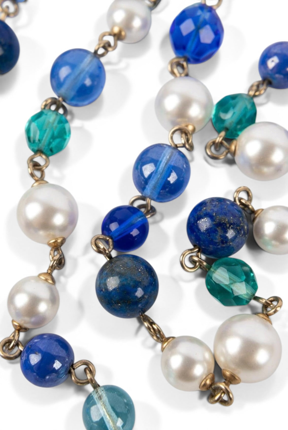 Rare Chanel 07A CC Aztec Bird Multicolor Gripoix Pearl Statement Belt/Necklace