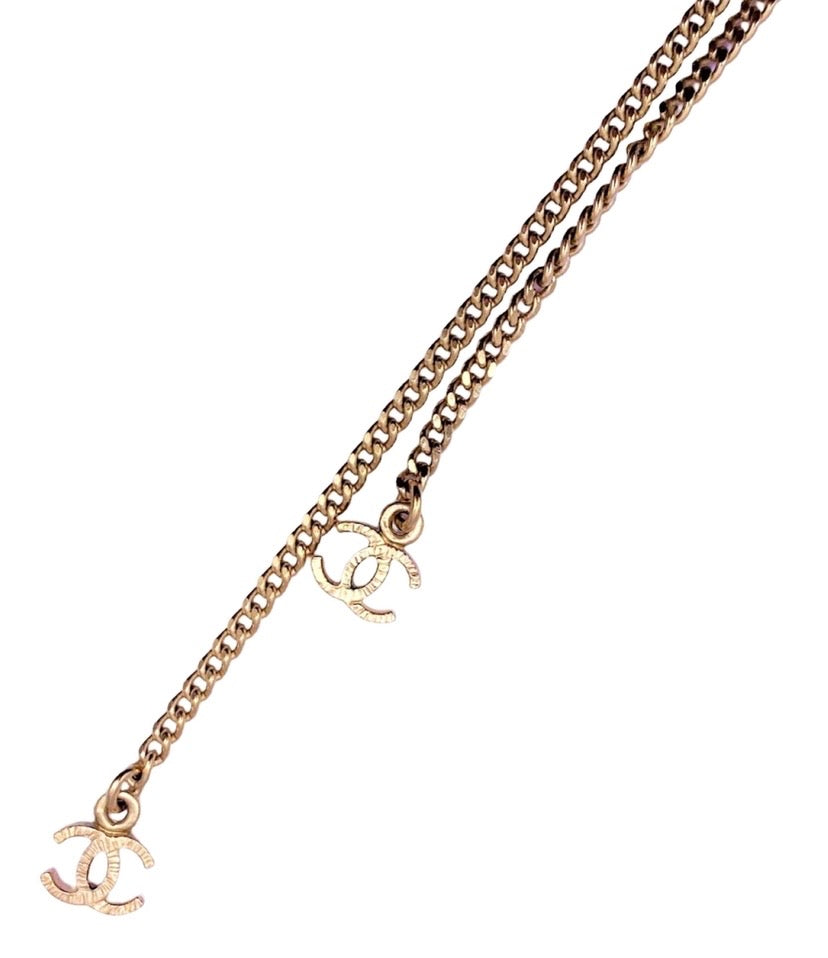 Chanel 11P Extra Long Strand CC Multicolor Necklace Gold Hardware