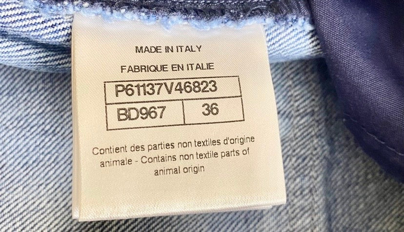 Chanel 19P Sand By The Sea Wide Leg Blue Jeans FR 36