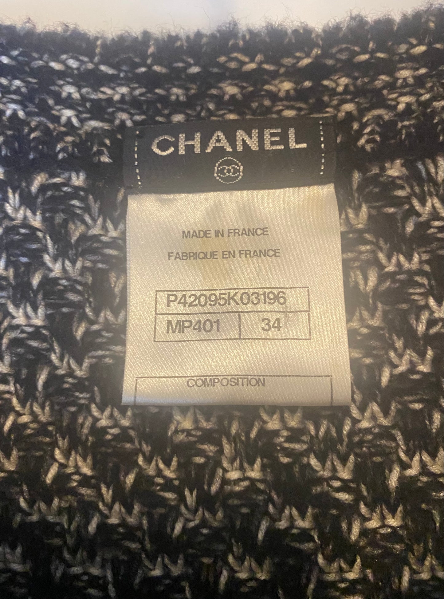 Chanel 11A Tweed Cashmere Swarovski Crystals Cardigan Sweater FR 34