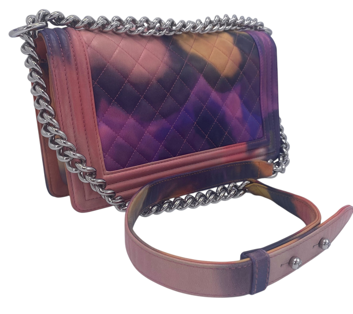 Chanel 15P Limited Edition ‘Flower Power’ Medium Lambskin Boy Flap Bag