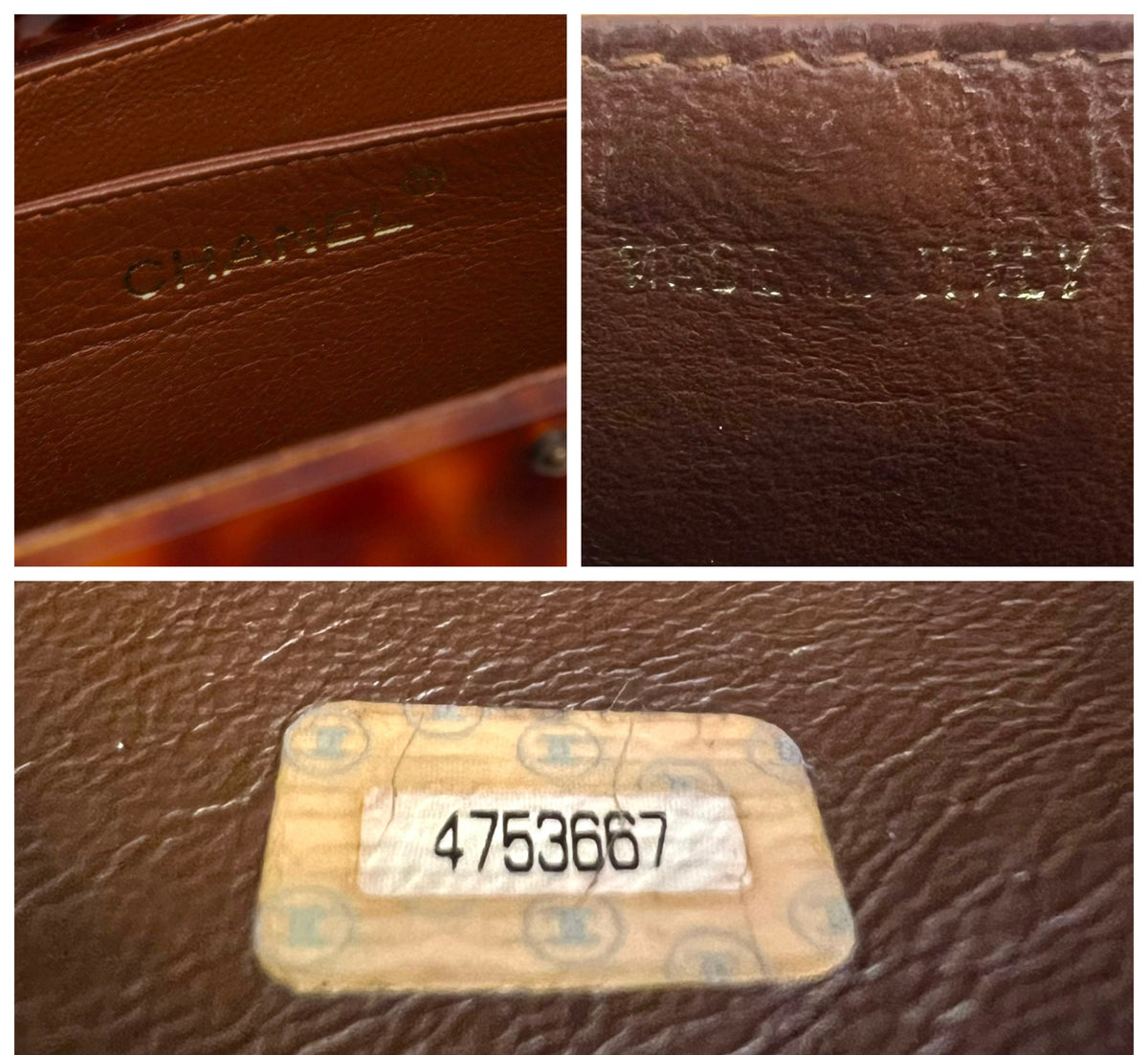 EXTRA RARE Vintage Chanel 1994-1996 Tortoiseshell Plexiglass Mini Box Vanity Bag