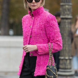 Chanel 12A Paris Bombay Hot Pink Runway Jacket FR 40