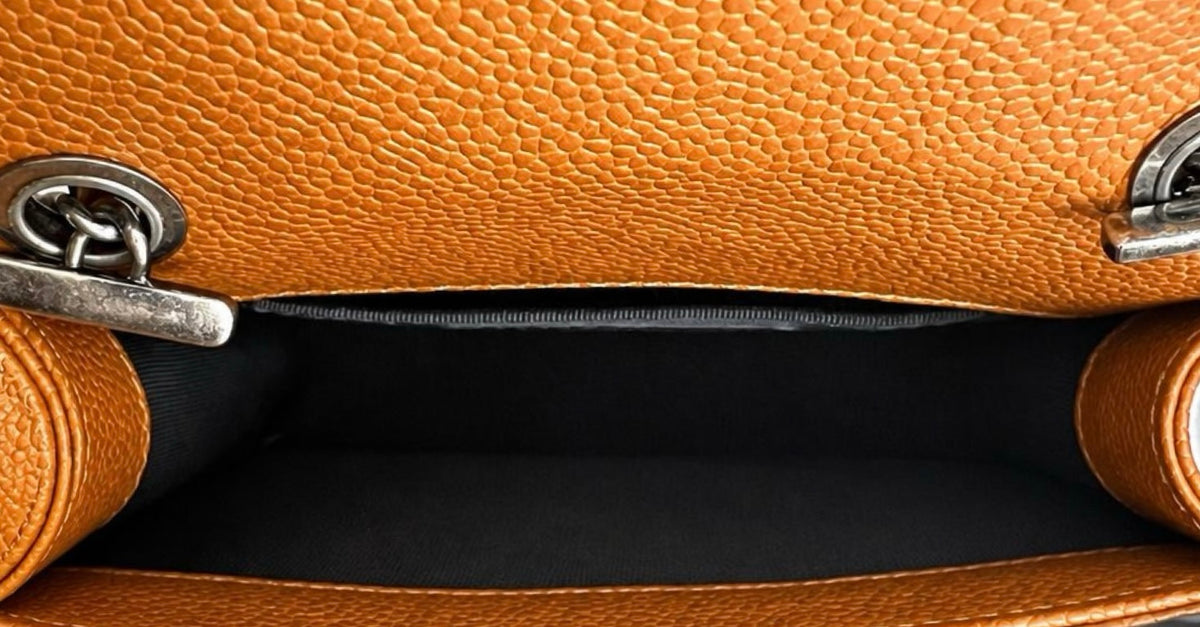 Rare Chanel 14A Paris Dallas Brown Caviar Mini Boy Brick Bag